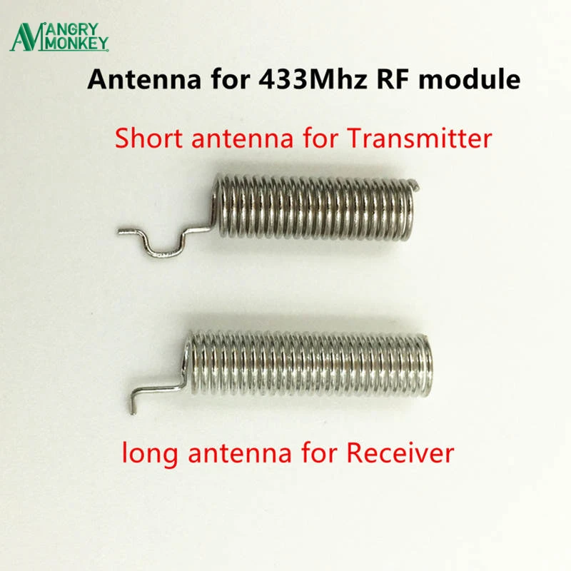 1 set RF module 433 Mhz Wireless Receiver and Transmitter  Receiver Learning Code 1527  4Ch with antenna For Arduino uno DIY kit