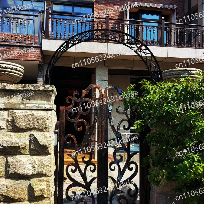 

Arch Flower Stand Climbing Vine Frame Courtyard Villa Arch Shelf Doorstack Door Head Wrought Iron Arch Climbing Flower