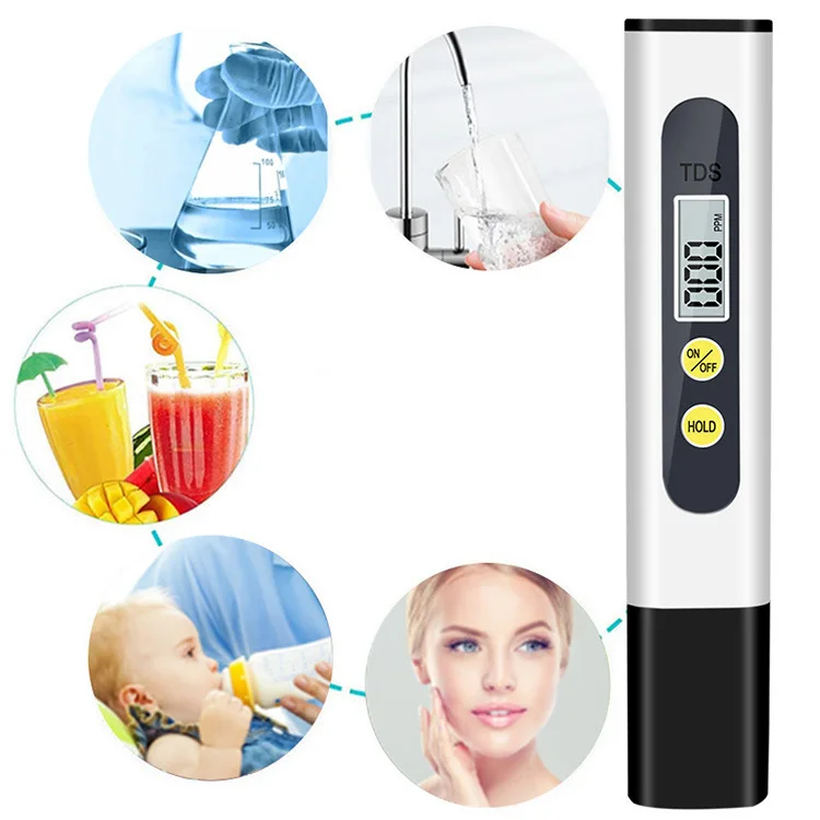 مقياس إجمالي المواد المذابة جهاز اختبار المياه الرقمي 0-9990ppm محلل جودة مياه الشرب رصد تصفية اختبار سريع حوض السمك الزراعة المائية حمامات السباحة
