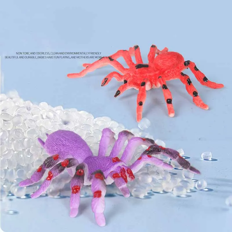 

Simulation TPR Spider Toys Model Novelty Funny Bubble Water Color Discoloration Spider Toys Kids Cognitive Insects Puzzle Toys