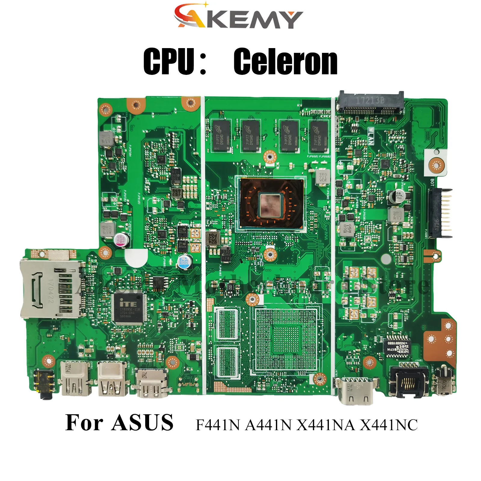 

X441NA Laptop Motherboard For ASUS VivoBook X441N X441NC X441NA F441N A441N Mainboard With Celeron CPU 100% tests OK fast ship
