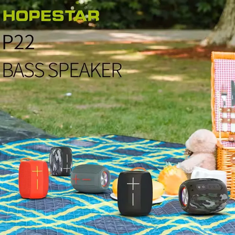 HOPESTAR-P22 مكبر صوت بلوتوث لاسلكي محمول بطاقة هدايا إبداعية مضخم صوت USB مكبر صوت مقاوم للماء
