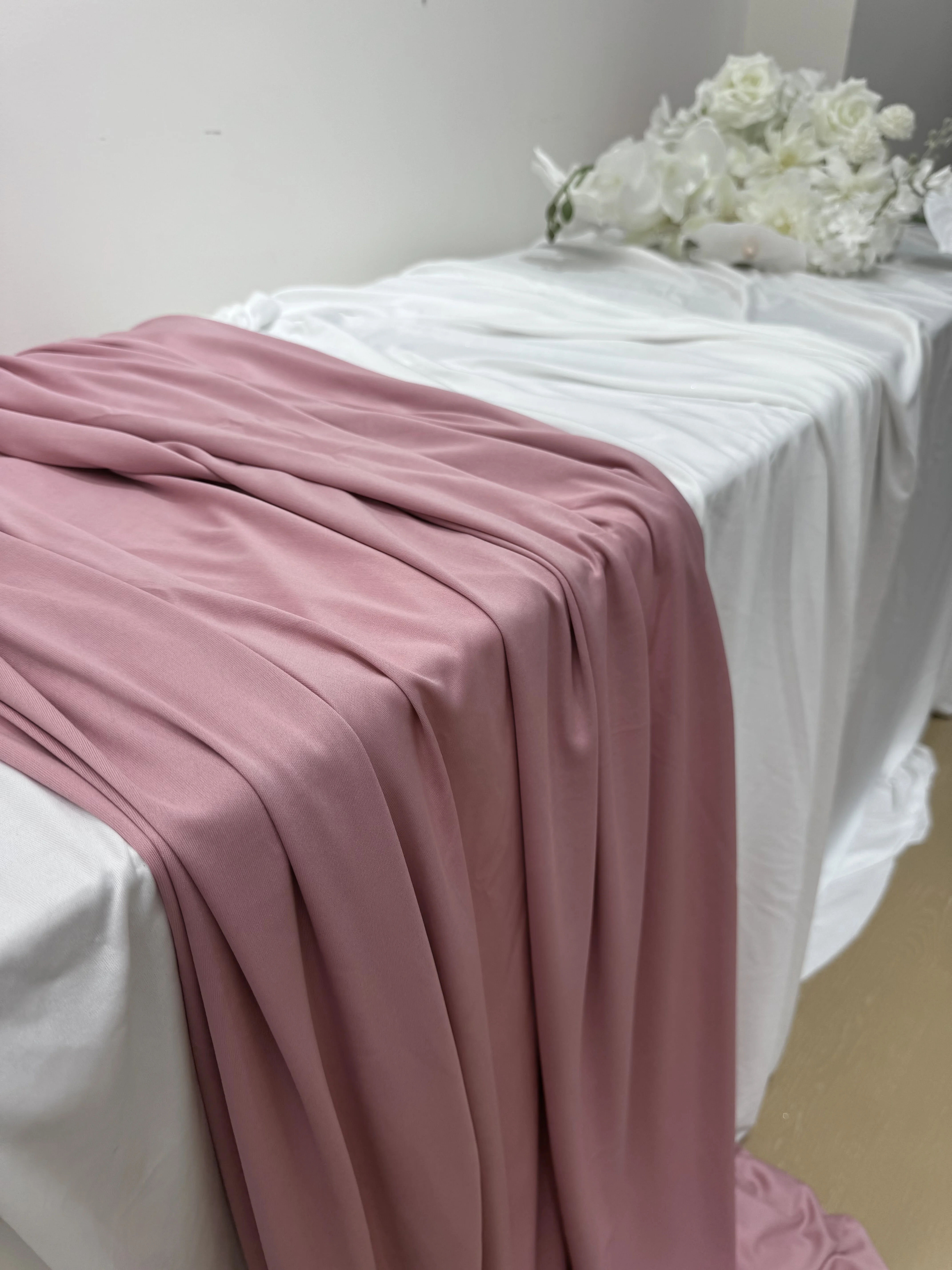Pink Cameo Brown Milk Silk Fabric Draping for Wedding Background Decorative Stage Layout Fabric