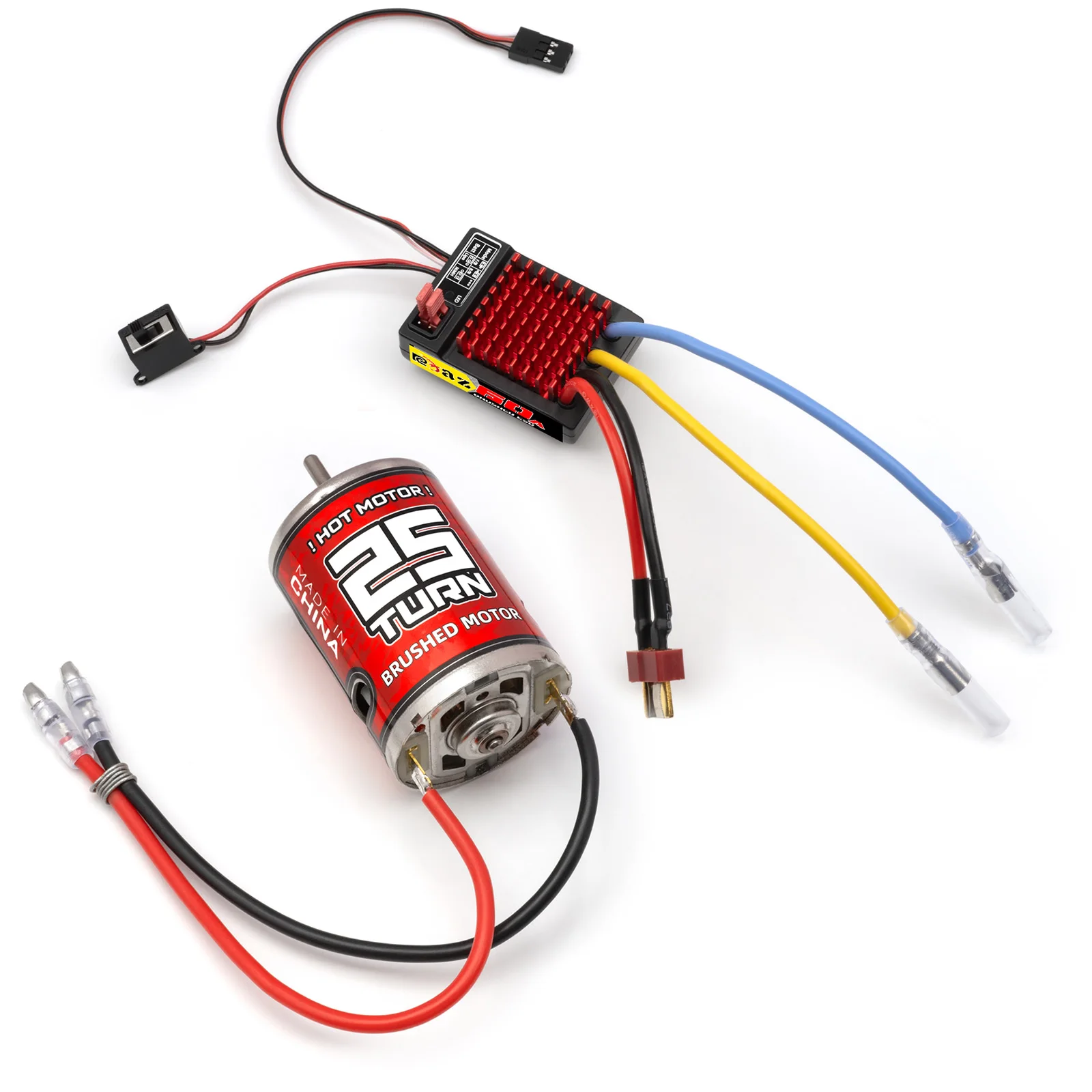 RCXAZ 540 Pro Brushed Motor 12T-75T 60A Waterdichte ESC Snelheidsregelaar Combo voor 1/10 RC Crawler Klim Drift Auto Boot