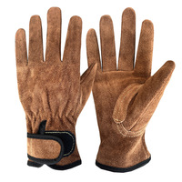 Men Work Gloves Soft Cowhide Driver Hunting Driving Farm Garden Welding Security Protection Safety Mechanic Glove
