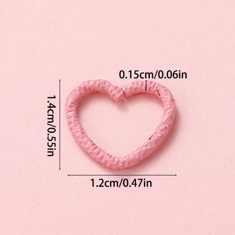 50pcs Love Heart Braid Rings Cuffs Clips Braid Decors Hair Jewelry For Dreadlock Hair Braid Charm Dreadlocks Accessories