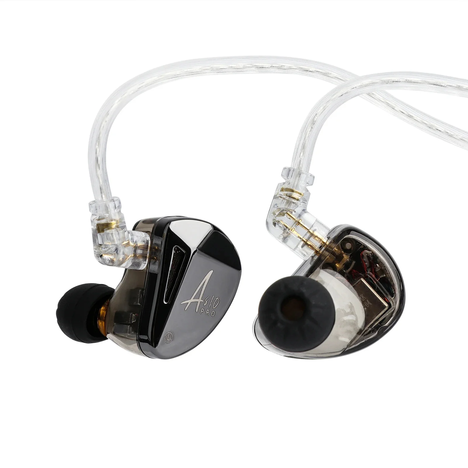 KZ AS10 PRO IEM Monitor douszny HiFi Bass Stereo Słuchawki Przewodowe słuchawki douszne z posrebrzanym kablem KZ ZS10 Pro Castor Edx pro Super