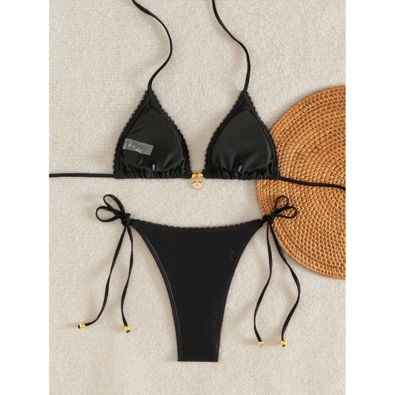 Conjunto tankini 2 peças para adolescentes, roupa banho com suporte confortável, sutiã e cuecas, maiô para festas na 24bd