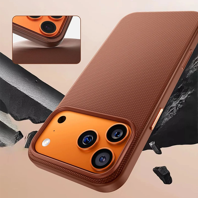 Чехол для iPhone 18 Pro Max, 17 Pro, 16, 15, 14, 13 с кнопкой управления камерой, магнитный, совместимый с MagSafe, технологичный, тканый, ударопрочный.