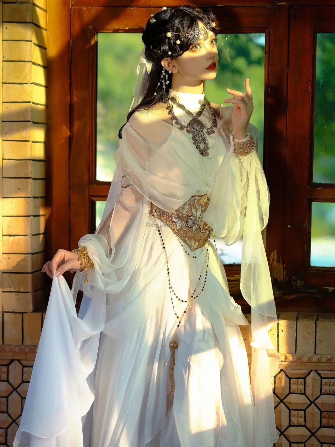 2024 fairy exotic princess embroidery dancing hanfu dress chinese dunhuang characteristic fei tian hanfu elf rave party garment