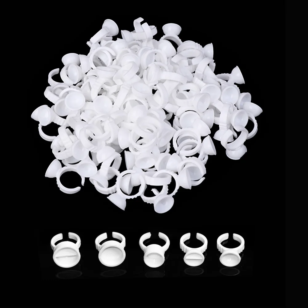 100/1000PCS Microblading Pigment Glue Rings Tattoo Ink Holder S/M/L Eyebrow Makeup Accessories Eyelash Extension Glue Cups