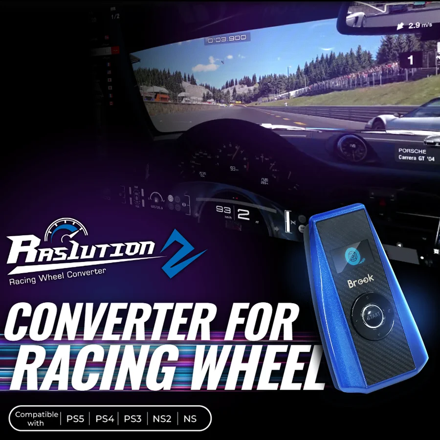 

Brook Raslution 2 Racing Wheel Converter Adapter for PS5/PS4/PS3/Switch/Switch OLED/N Switch 2