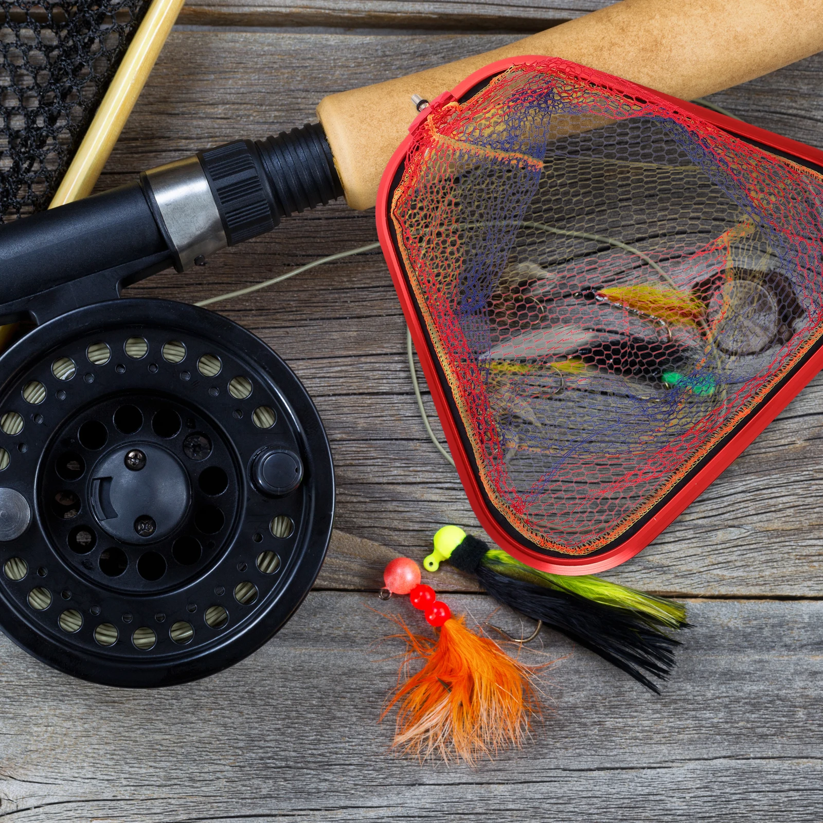 Aluminum Alloy Large Thick Mesh Fish Trap For Kayak Fishing Wide Opening Antihook Design Large Net Basket For Fishpond