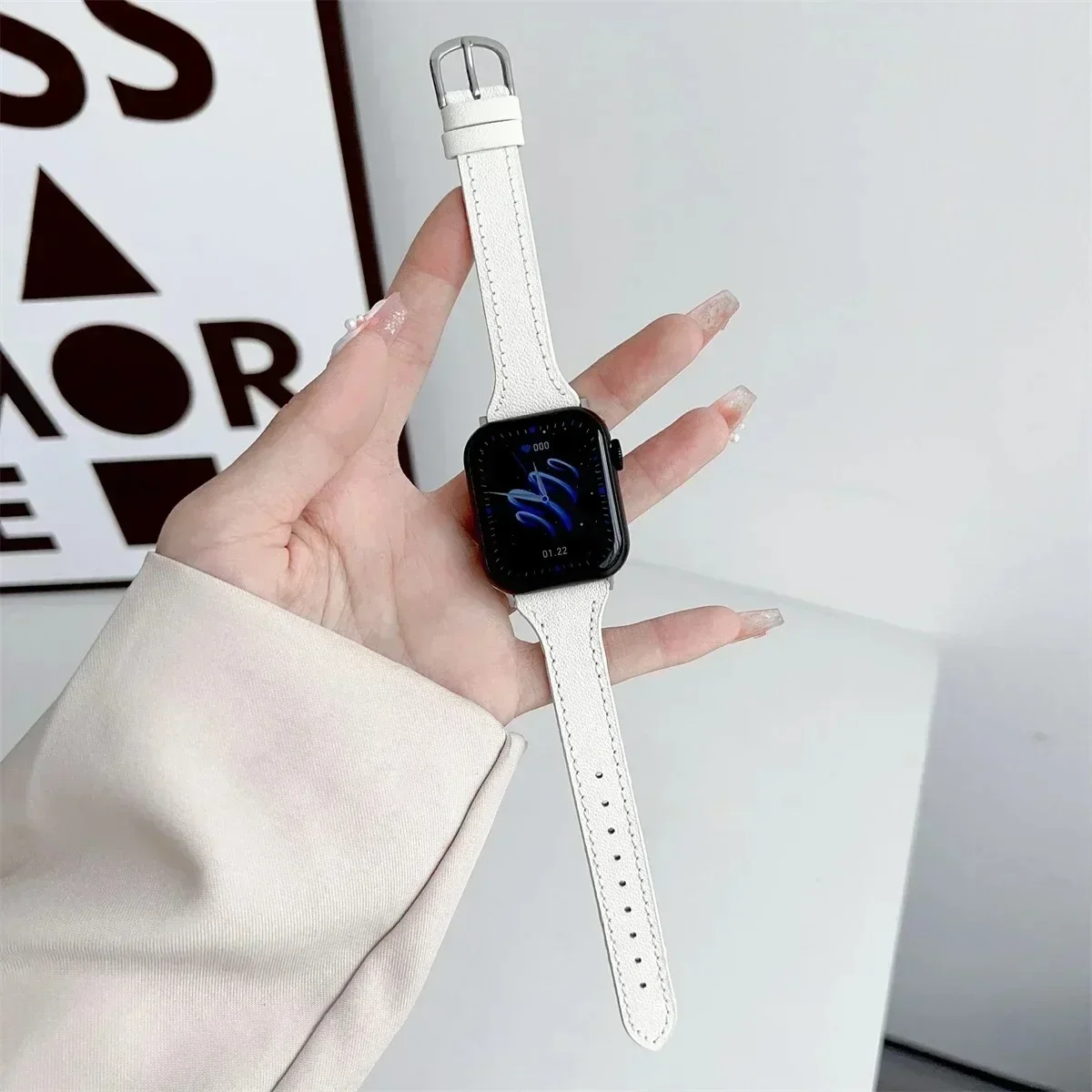 Watch Band For iWatch 42/44/45/46/49mm 38/40/41mm PU Leather Fashion Watch Strap For Watch Series Ultra2 Series 10/9/8/7/6/5/4/3/2/1_voghion.com