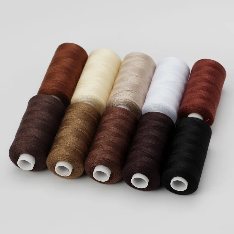 1 set van 10 rollen polyester 402 naaigaren voor handmatig en mechanisch gebruik, 400 yards, doe-het-zelf