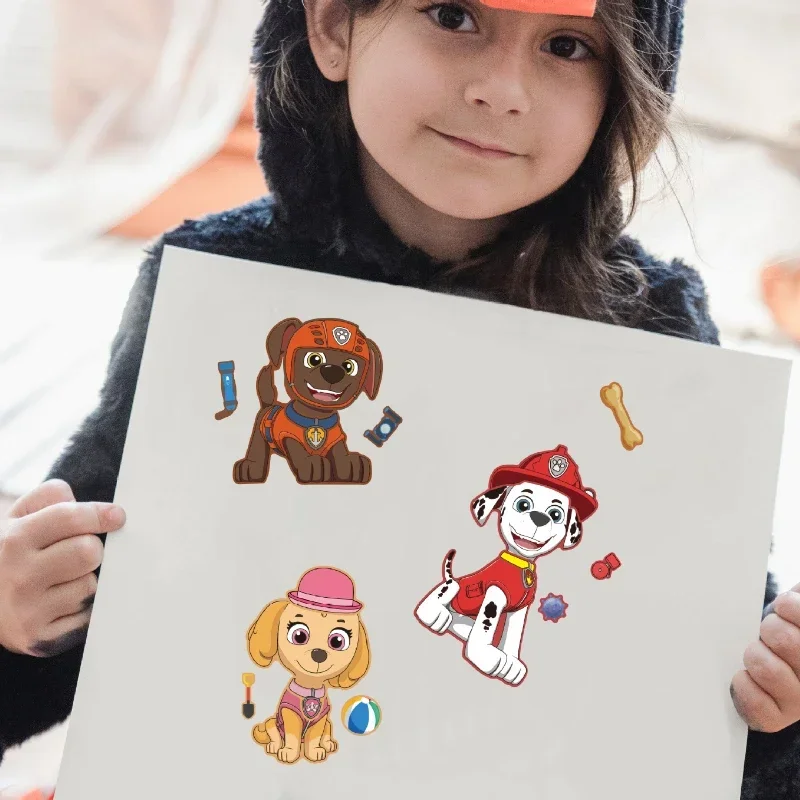 ملصقات باو باترول كرتونية ، لغز تفاعلي بين الوالدين والطفل ، لعبة تصنعها بنفسك ، هدية للأطفال ، 8 * * #4