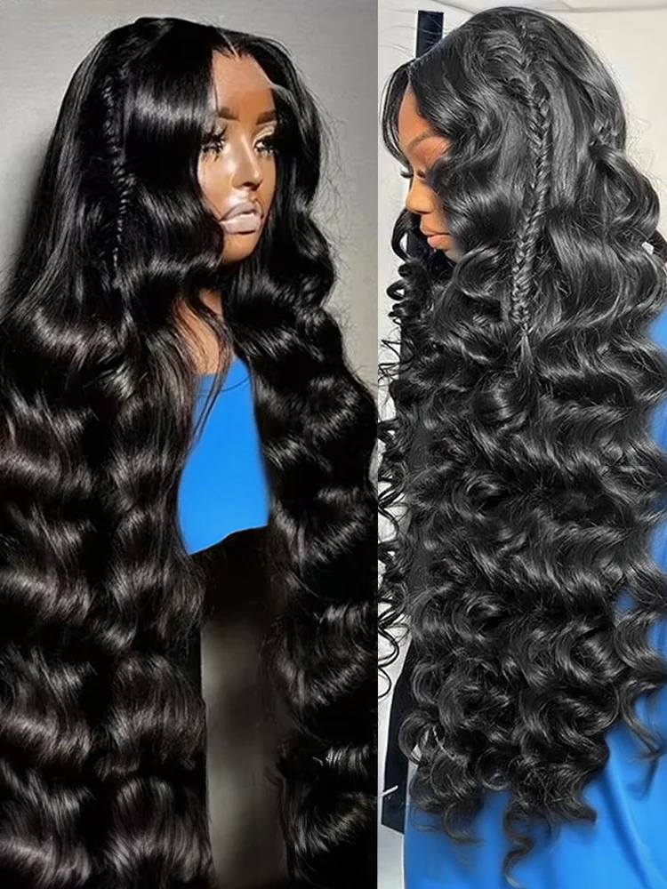 

40 46 Inch 13x6 HD Body Wave Lace Front Human Hair Wig Loose Natural Wavy 13x4 360 Full Lace Frontal Wigs For Women 300 Density