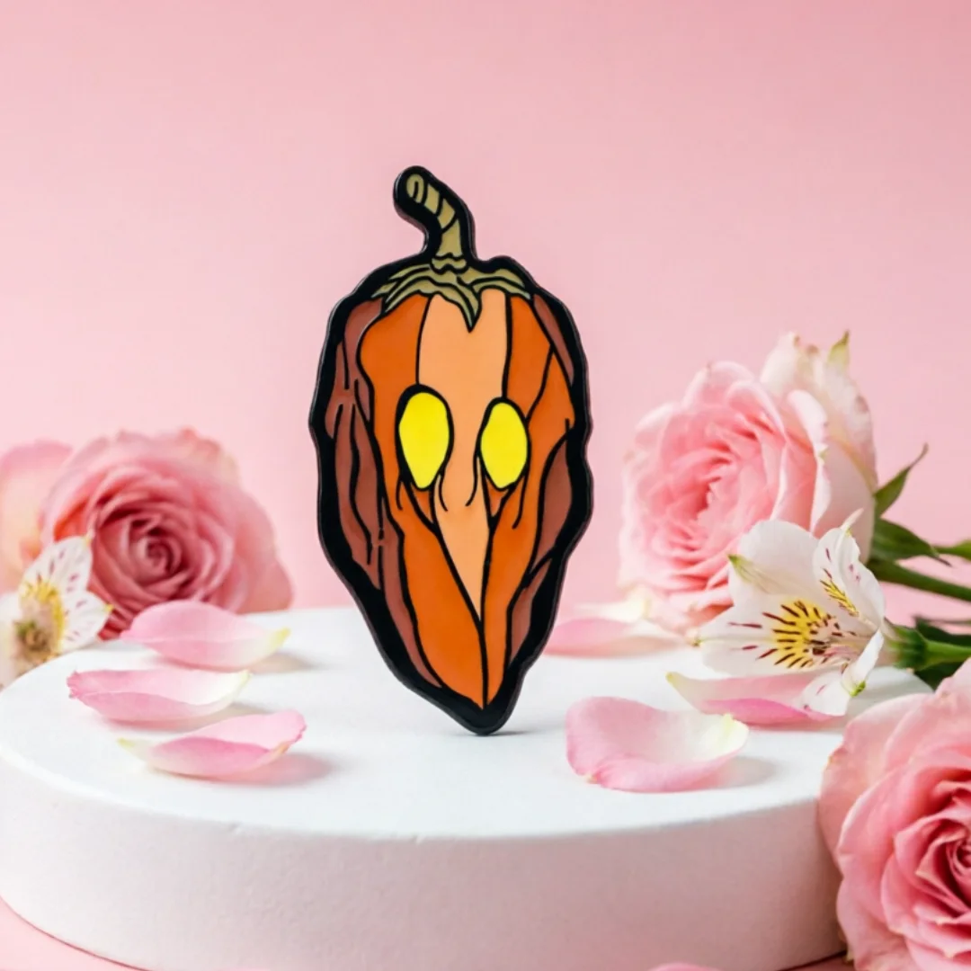 Halloween Ghost Pumpkin Enamel Pin Spooky Cartoon Pepper Pumpkin Lapel Badge Gothic Fall Brooch Backpack Decor Holiday Gift