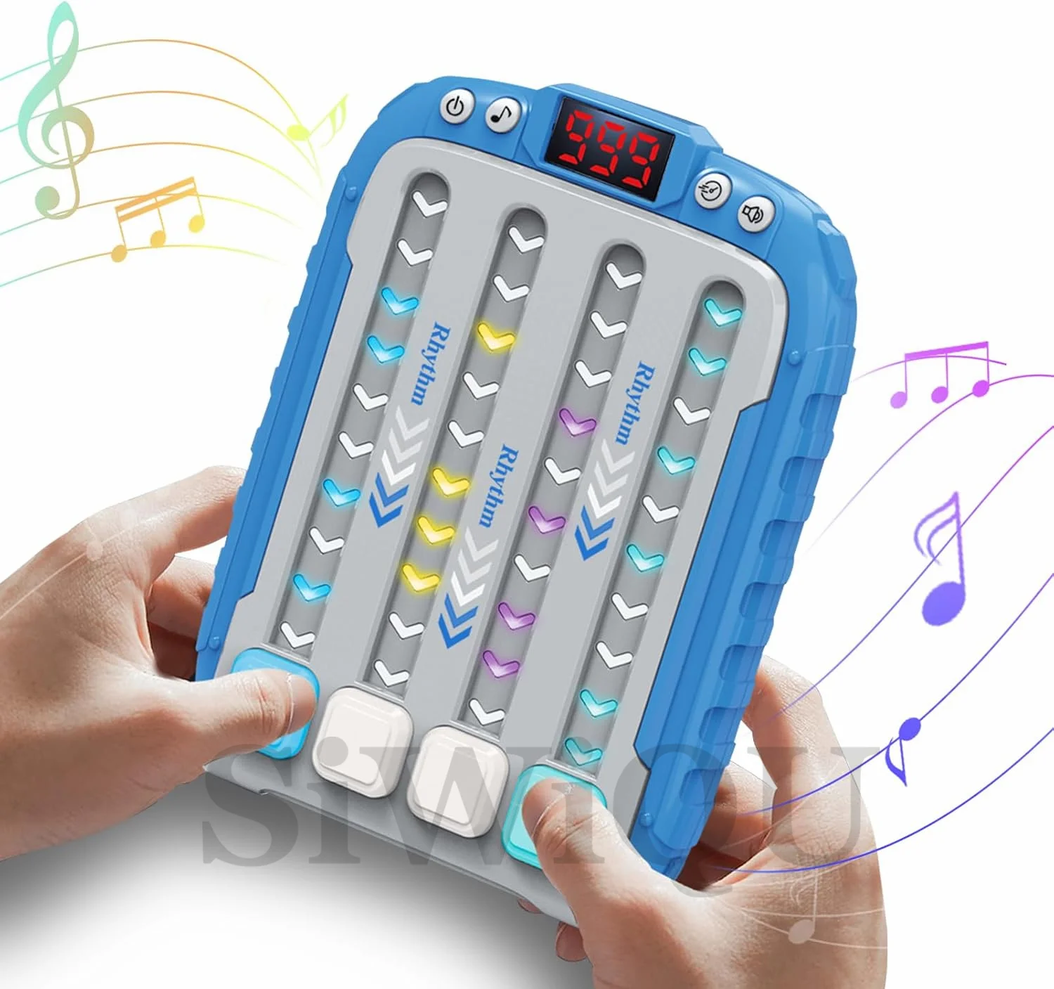 Rhythm Handheld Console little machine Game，Adjustable Modes Educational Toys Machine Music Games for Children，Stress Relief Toy