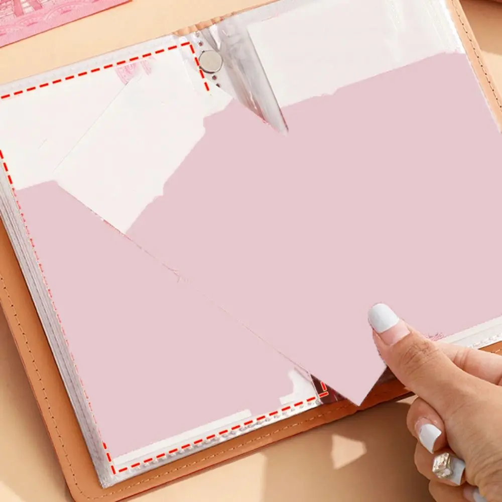 Chinese Style Saving Money Binder Wallet Storage Handbook Planner Organizer PU Leather 50Sheets Account Book Girls Boys