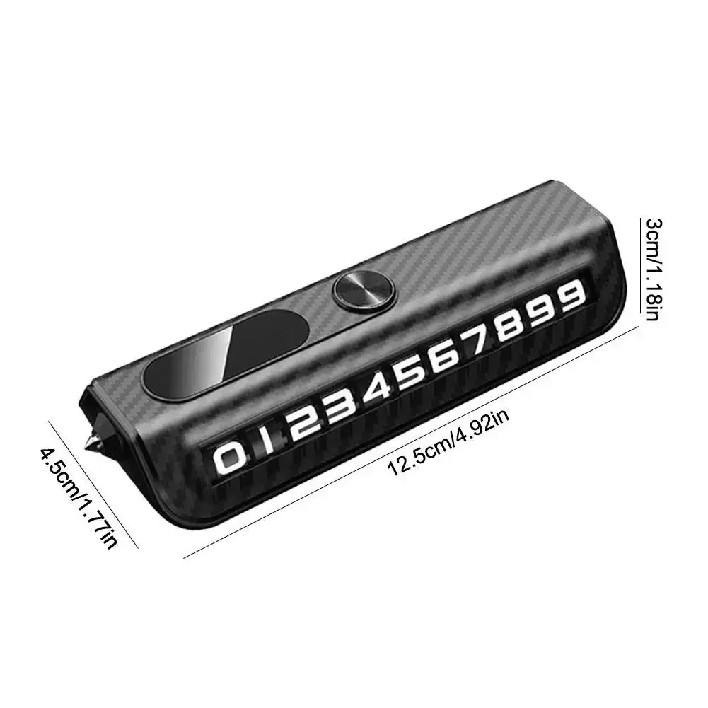 Car Temporary Parking Card Phone Number Plate Roller Plate Interior License Moving Phone Auto Accessories Adjustment Plate