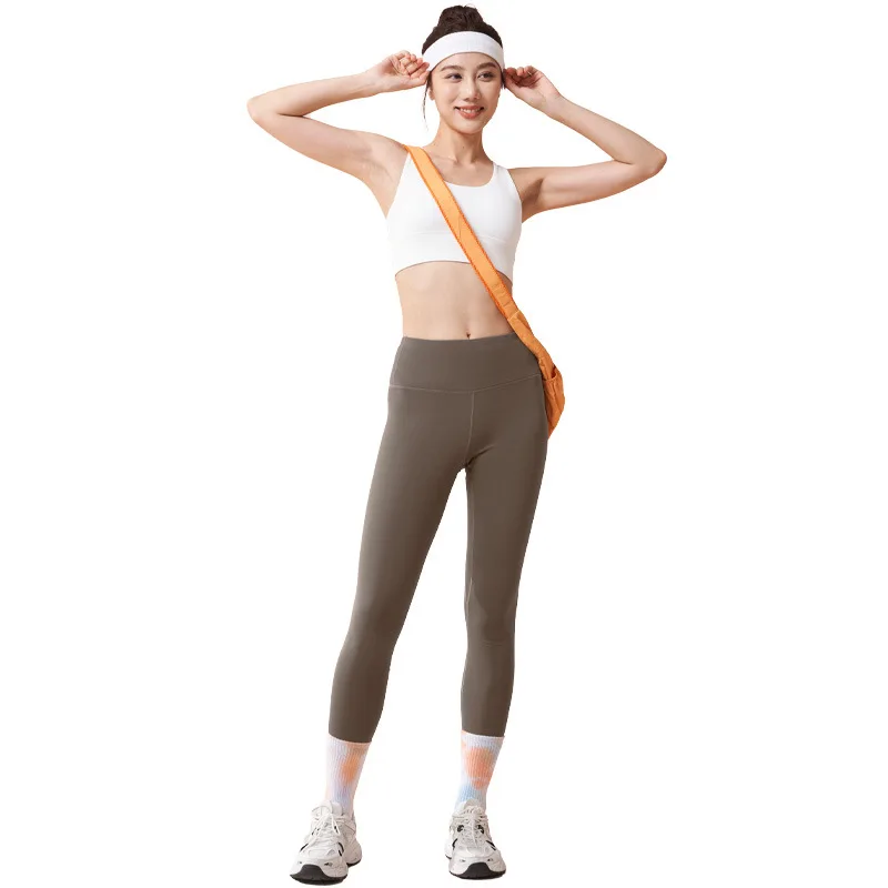 Latest Model Autumn And Winter Thin Velvet Yoga Pants High Waist Hip Lift Abdominal Sports Leggings Seamless Fitness Pants Women