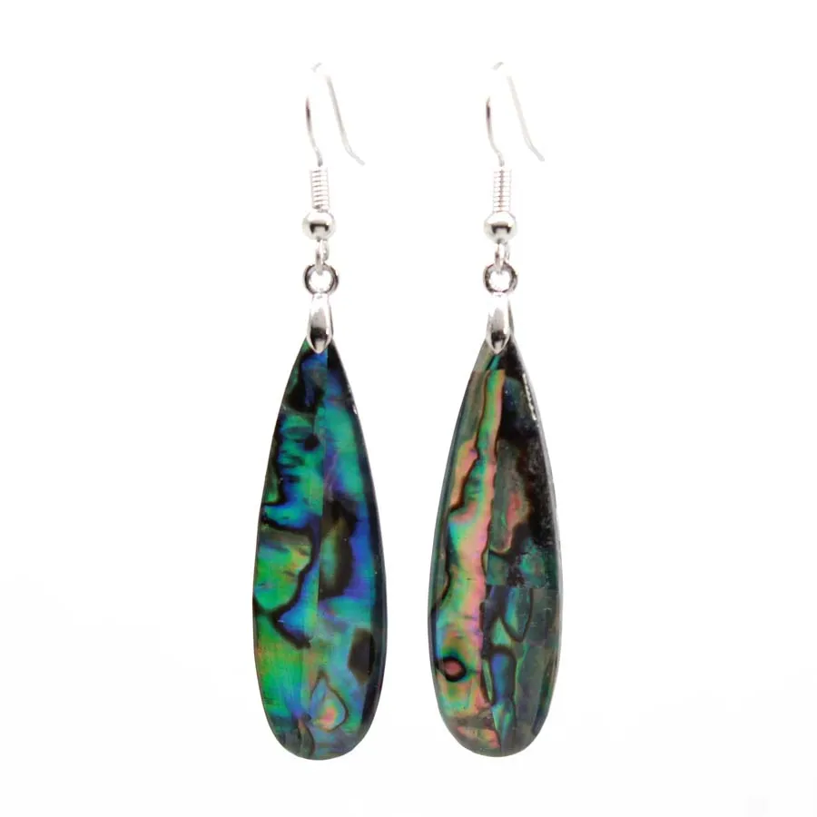 Abalone Shell Earrings For Women Natural Mother of Pearl Shell Multicolor Water Drop Dangle Hook Earring Eardrop Earbob Jewelry
