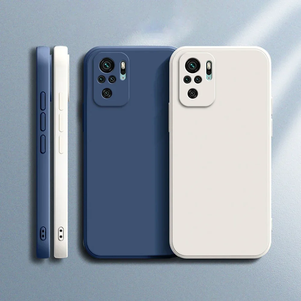 Coque Funda de teléfono cuadrada para Xiaomi Redmi Note 10 Pro Max 10S 1 Funda Original Note10 S 4G Funda suave de silicona mate