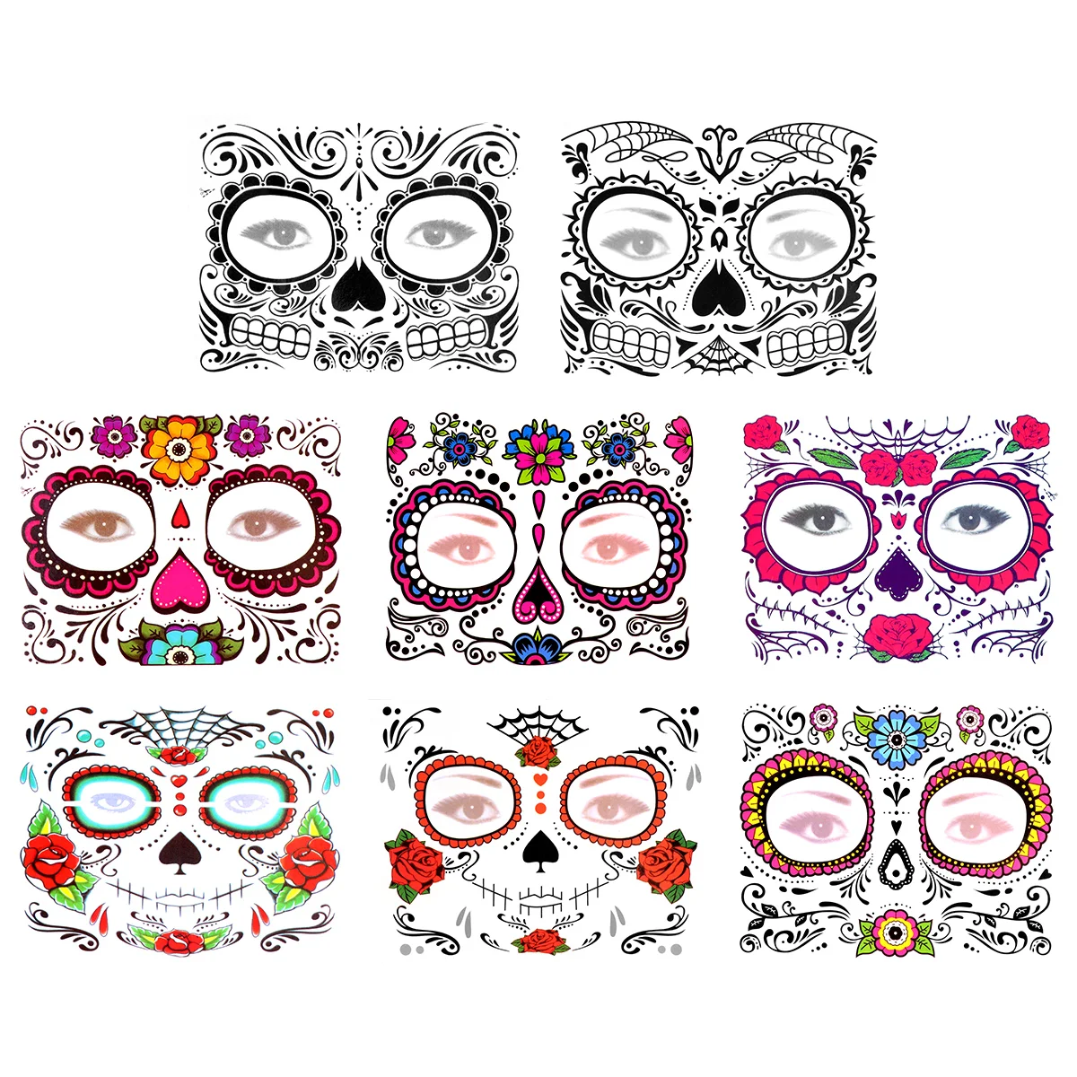 

8 Pcs Halloween Kid Stickers Face Party Favors Temporary Personality Child