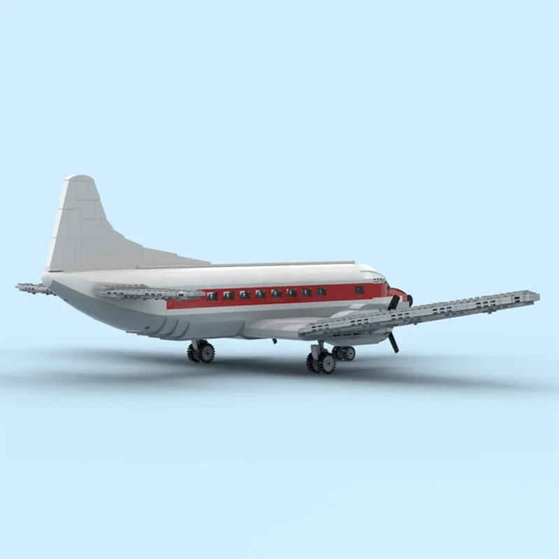 Moc Building Blocks Vintage Commuter Airliner Technology Modular Bricks Model Gifts Christmas Toys DIY Sets Assembly