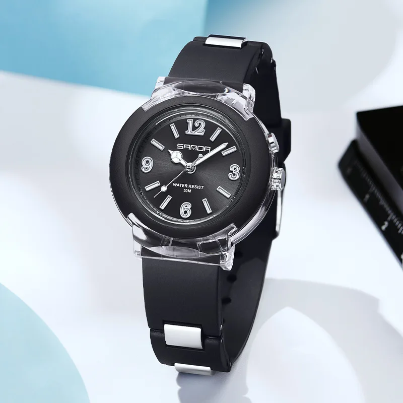 

Children's Luminous Watch2024New Outdoor Leisure Simple Waterproof All-Match Men and WomenLEDLamp Student Quartz Watch