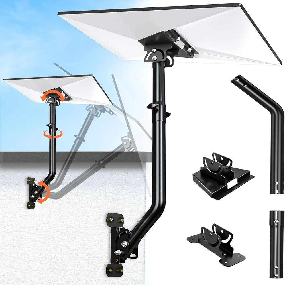 Support de montage Starlink Gen 3 — Un support réglable à 360° °   Kit de montage conçu pour les toits et les murs en bois afin d'assurer un alignement optimal du signal Internet satellite.