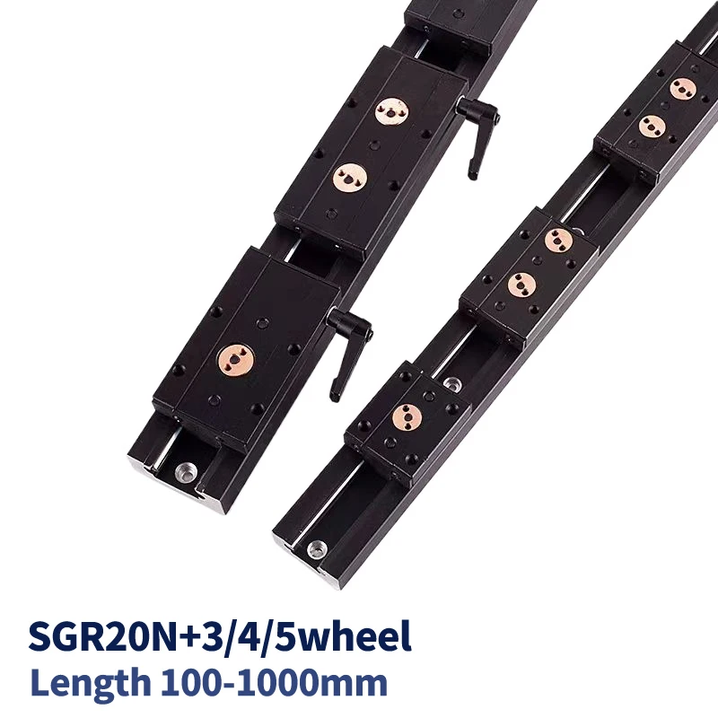 

SGB20N 47 мм Чернение Встроенная двухосная линейная направляющая SGR20N Рельс SGB20N Набор блоков Деревообрабатывающее оборудование Деталь 3D-принтера
