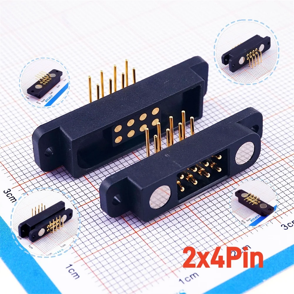1/3/5/20/50 Stück zweireihiger Hochstrom-Magnet-Pogo-Pin-Stecker 8 10 12 14 20-polig männlich weiblich Pitch 2,54 mm DC Power Charging