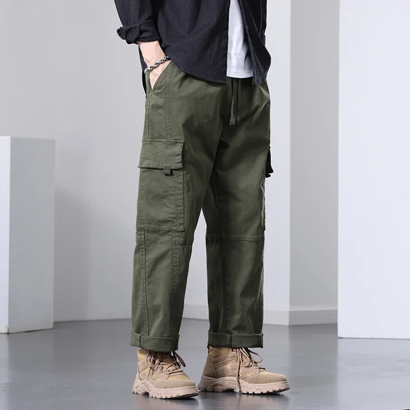 HIQOR, pantalones Cargo tácticos verde militar para hombre, pantalones clásicos para senderismo al aire libre, pantalones para correr, ropa de