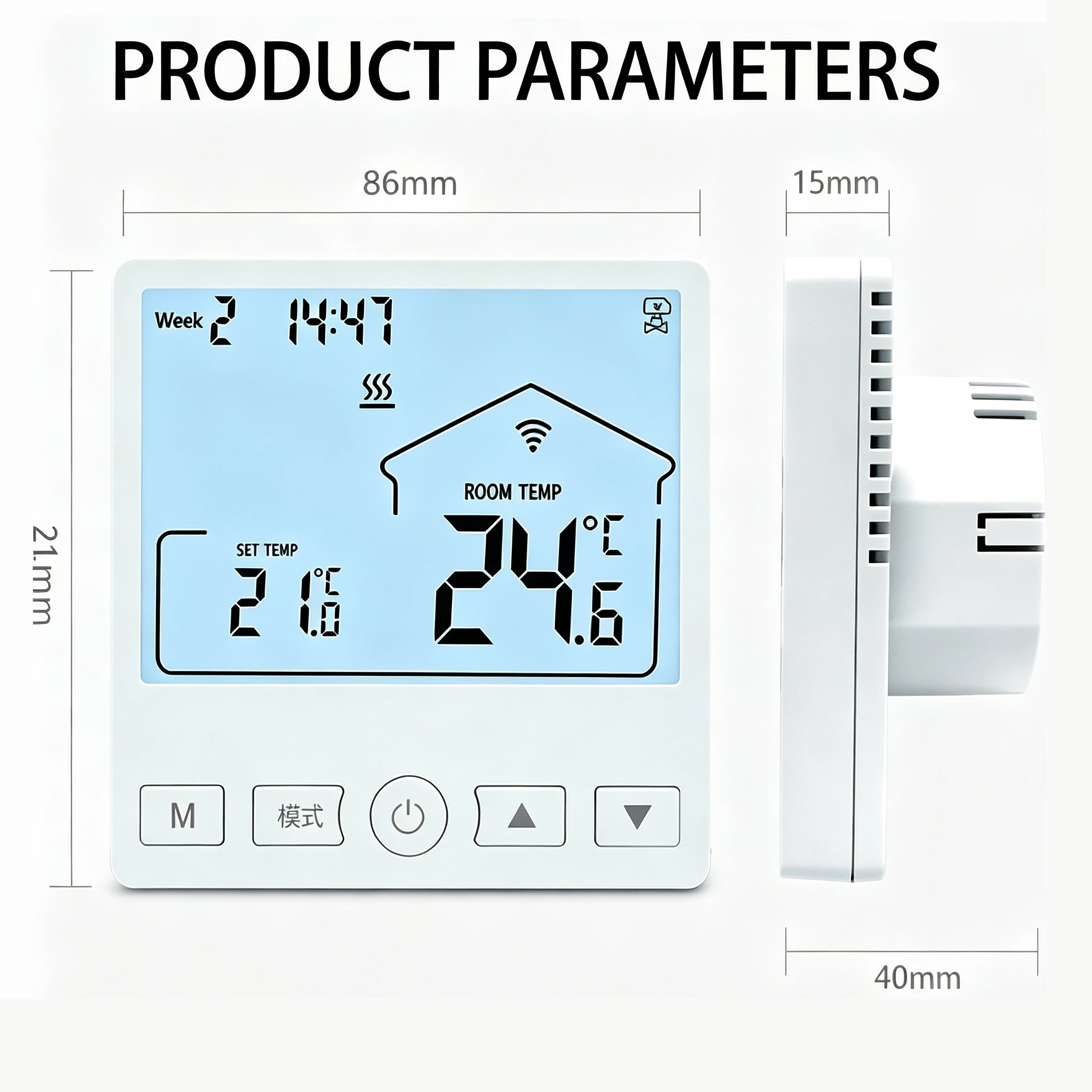 Tuya Smart WiFi Thermostat 3A for Fan Coil Unit Water Air Conditioner Temperature Controller HVAC Smart Life