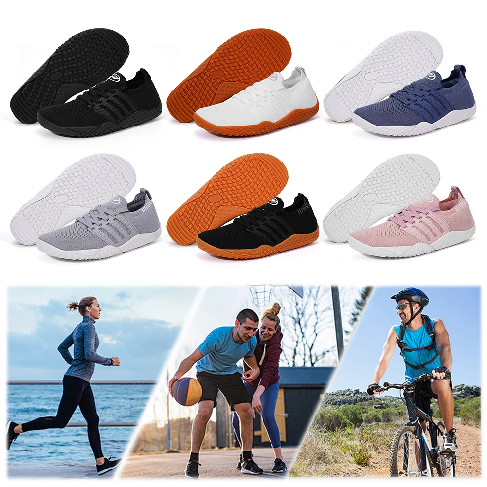 

Unisex Wide Barefoot Shoes Breathable Lightweight Trekking Shoes Fitness Gym Sneakers Mesh Running Sneakers for Hiking Climbing