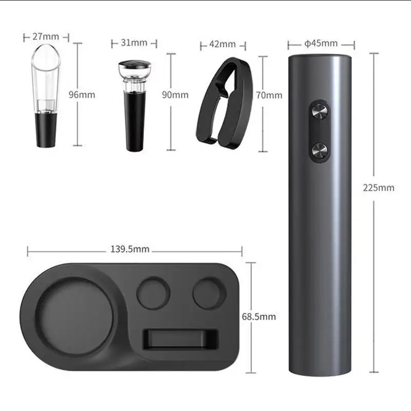 Electric Wine Bottle Opener Set Automatic Electric Wine Openers for Beer USB Rechargeable Beer Bottle Openers Corkscrew Wine Bee