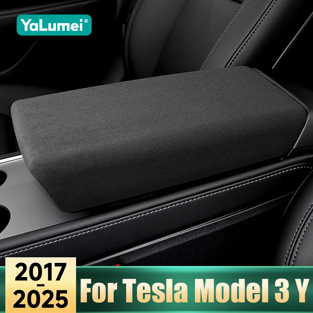 

For Tesla Model 3 Y 2017-2020 2021 2022 2023 2024 2025 Car Central Console Armrest Pad Storage Box Cover Mat Arm Rest Seat Trim