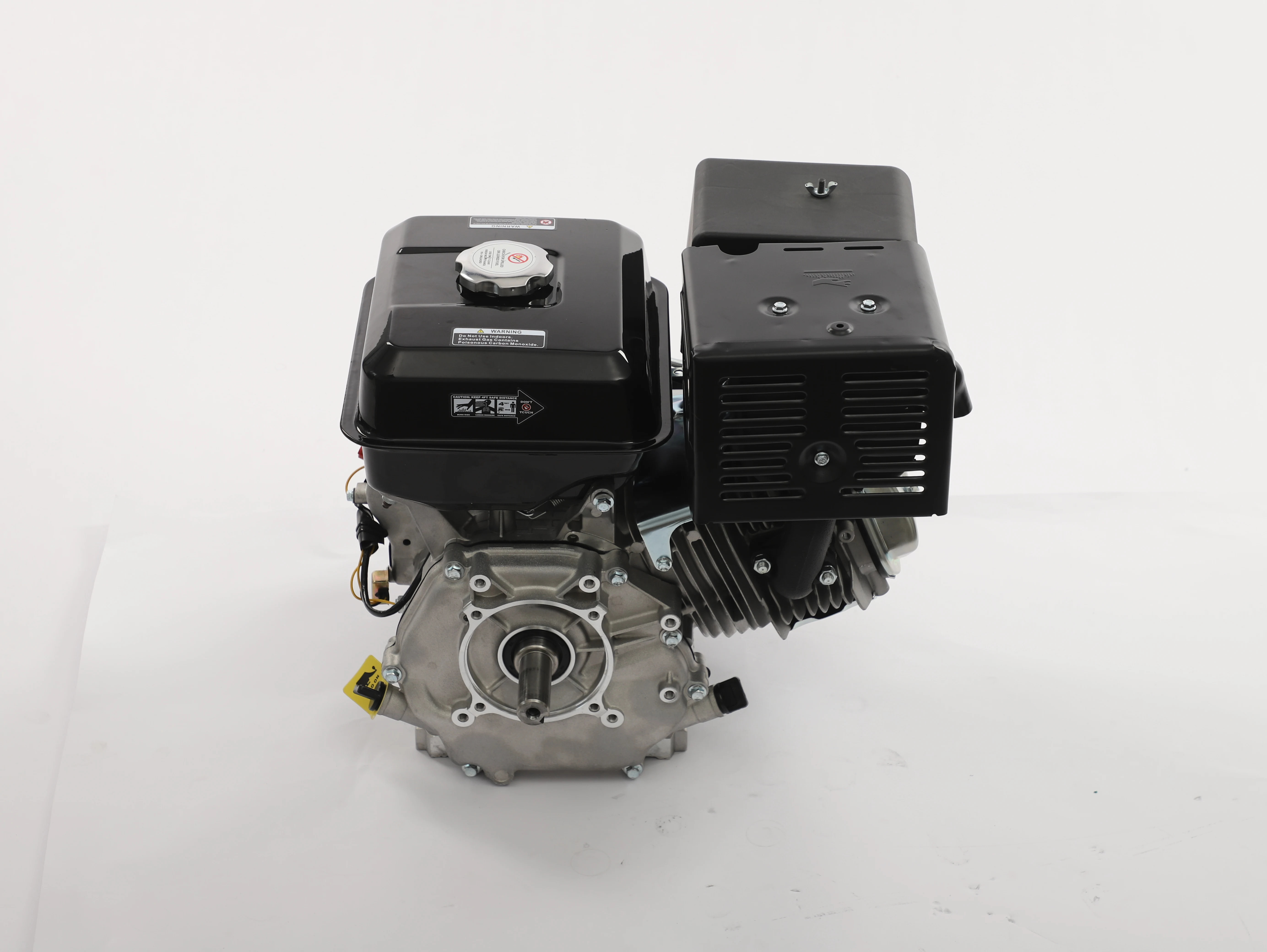 15 HP 4-Stroke Petrol Engine, 9.7 kW 420 CC Standing Motor Kart Motor, Industrial Motor, Single Cylinder Stand-Mounted Motor, , Petrol Engine, 3600 rpm, Drive Motor, Heavy Duty Motor/Black, for Pocket Bike