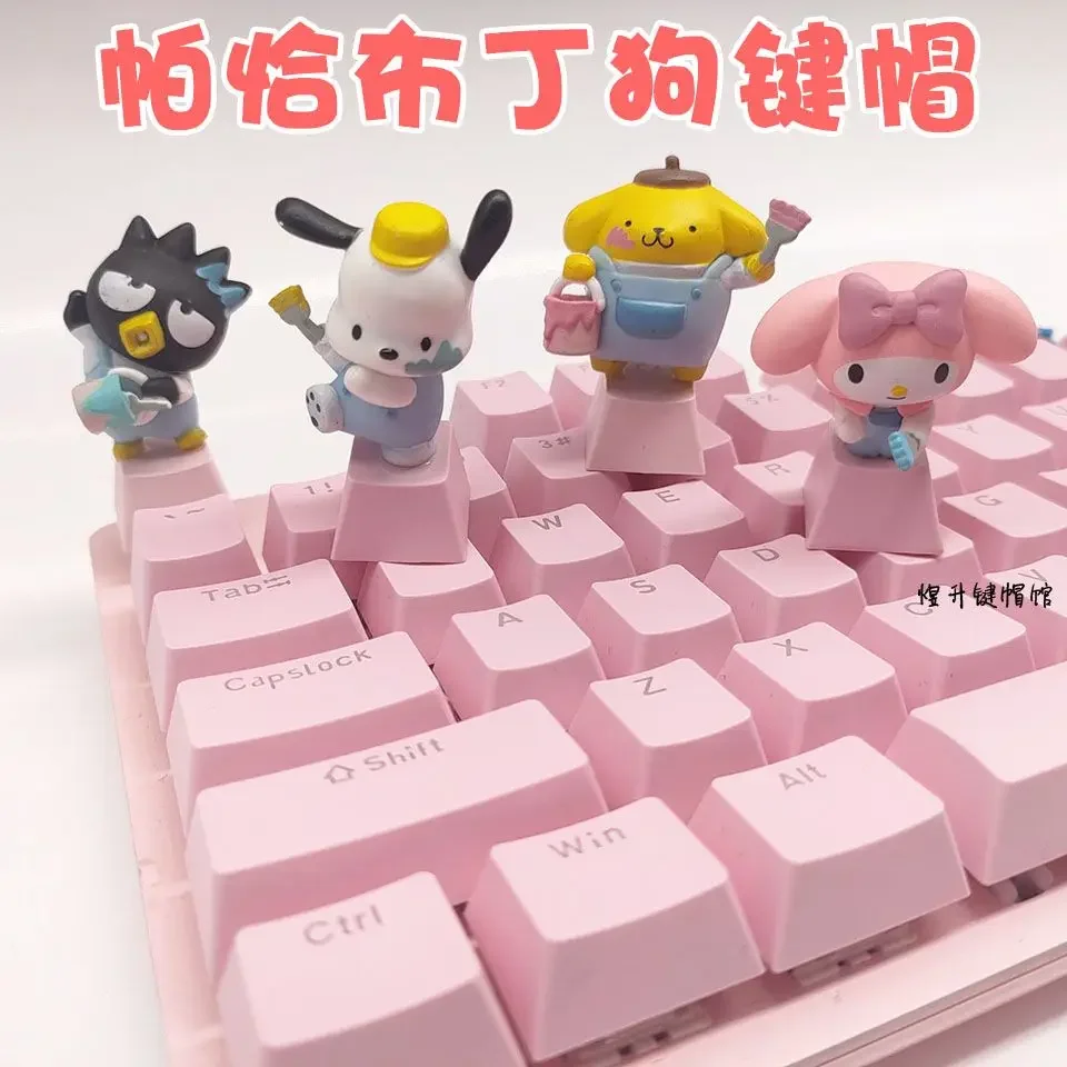 

New cute Sanrio Hello Kitty Pachacco Melody transparent keycap creative single 3D DIY custom mechanical keyboard Esc keycap gift