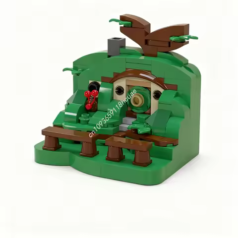 145pcs MOC Hobbit Lord Rings The Mini Bag End Model Toys Christmas Gifts Building Blocks Architecture Creative Idea Education