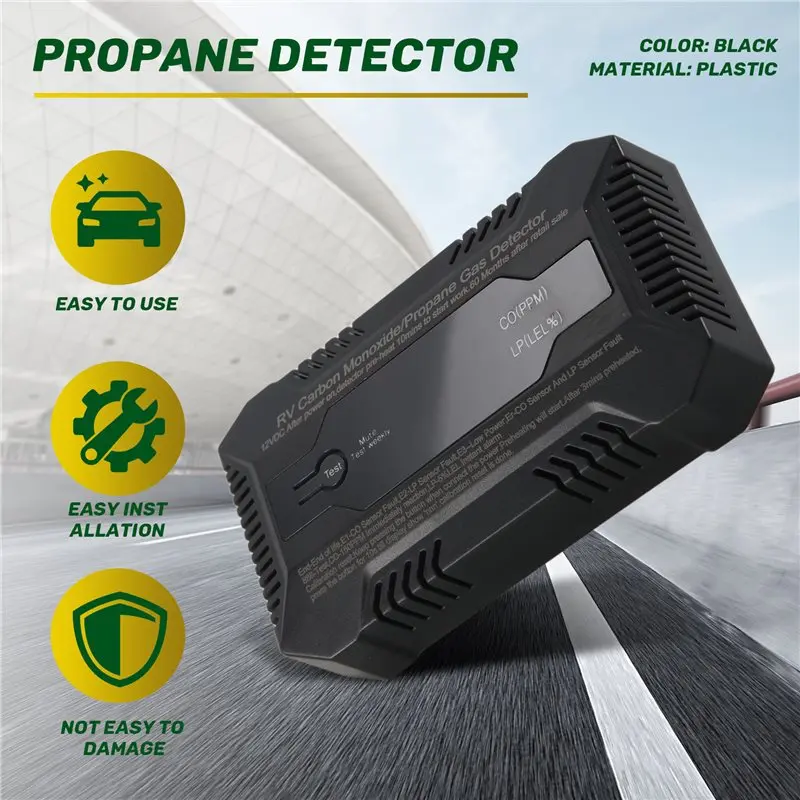 ABKS-RV Carbon Monoxide And Propane Detector Dual LP/CO Gas Alarm For RV And Home Use-12V DC RV Propane