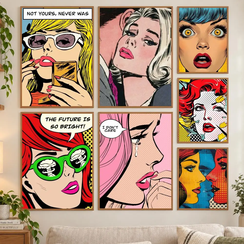 R-Roy L-Lichtenstein art Poster HD art sticky wall waterproof home living room bedroom bar aesthetic decoration