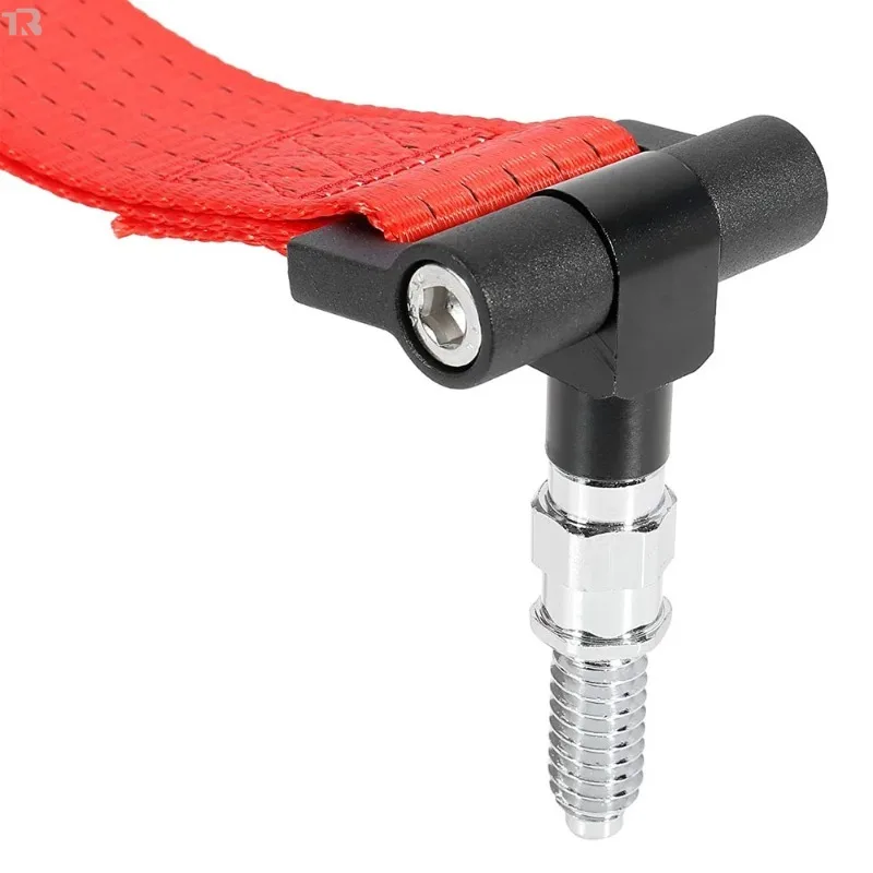 العالمي مقطورة حلقة سحب هوك حزام لتويوتا هوندا نيسان BMW E46/E30/E32/E36/E90/E91 سيارات الثقيلة سحب الملحقات #4