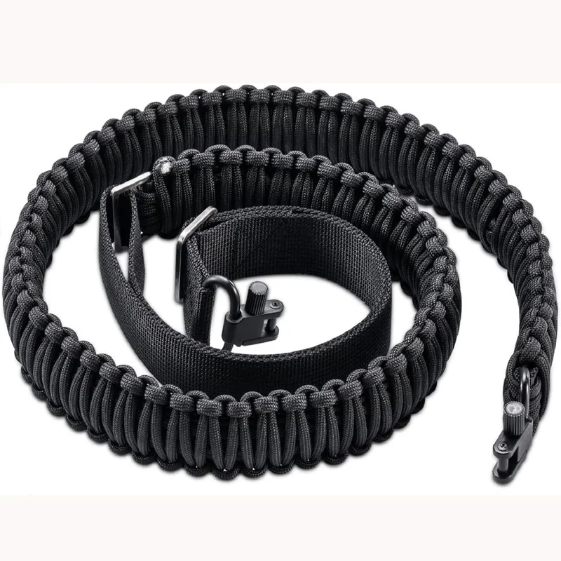 Two-Point Shot Gun Belt Non-Slip Hunting Gun Sling Strap Rifle Rope Belt with Metal Buckle Adjustable Length Strap for Hunting