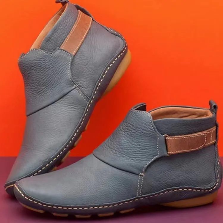 Damen-Stiefeletten Modische Flache Wasserdichte Bequeme Schuhe Winter Rutschfeste Booties Lässige Damenschuhe – Detail 1