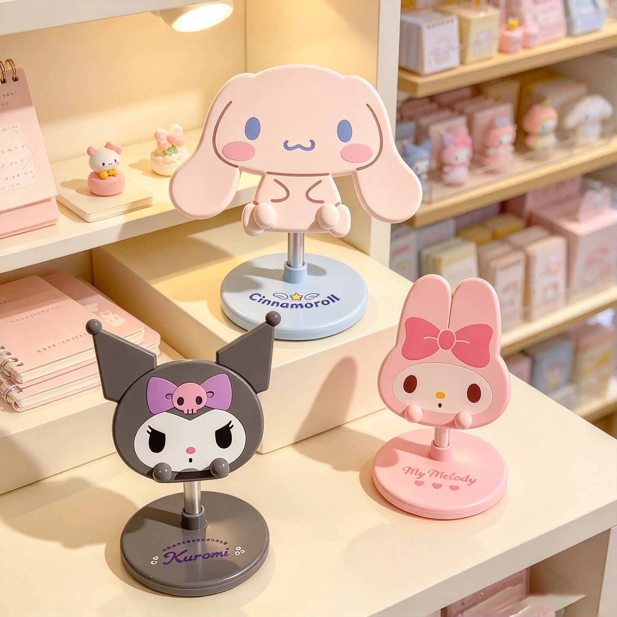 Cartoon Adjustable Phone Stand Cinnamoroll Melody Adjustable Desktop Phone Stand Universal Phone Stand Office Desk Decoration