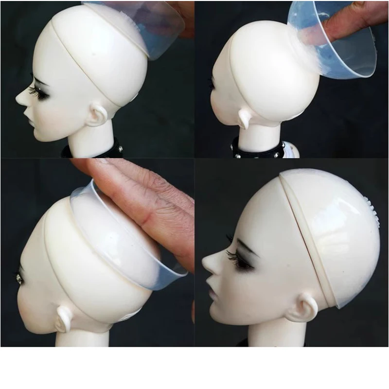 Silicone Chapelaria para BJD Boneca, Gel de Sílica Cabelo, Perucas Capa, 6 Tamanhos para Escolher, 1/3, 1/4, 1/6, 1/12