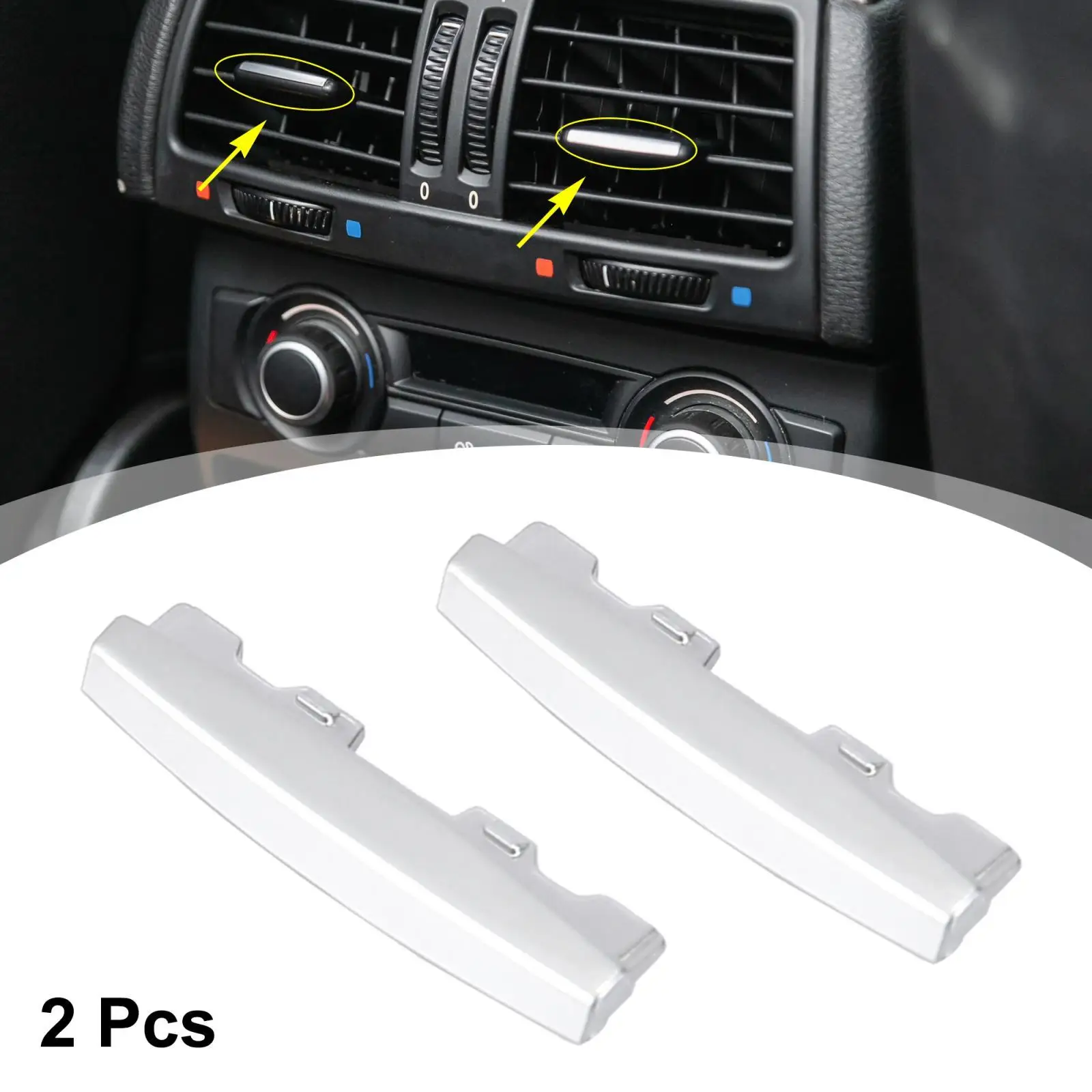 

2pcs for BMW X5 F15 X6 F16 Front AC Air Vent Outlet Tab Clip Chrome Plated Trim